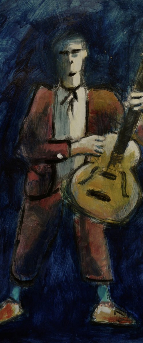 Guitarist with Green Socks by Andre Pallat