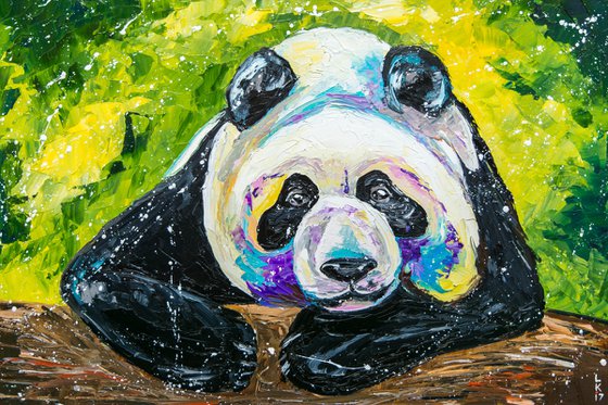 PANDA ( FRAMED 26''X19'' )