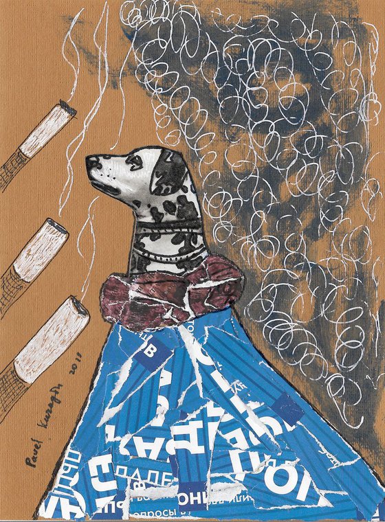 Smoking dog #14