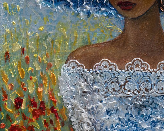 Whispers in Blue Impasto
