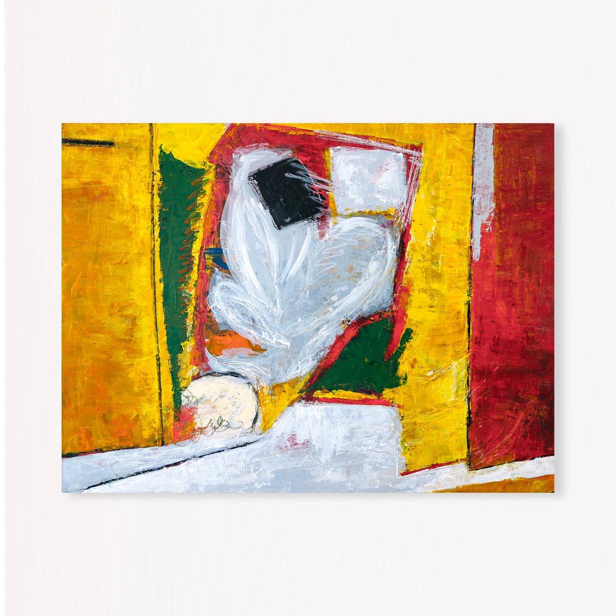 Abstract Acrylic Painting By Hyunah Kim, 40 X 30, The Exit, Original Artwork