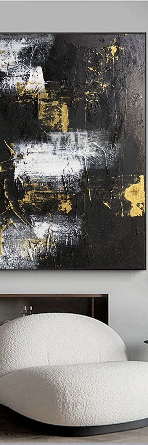 Abstract Black and Gold by Indie Ru