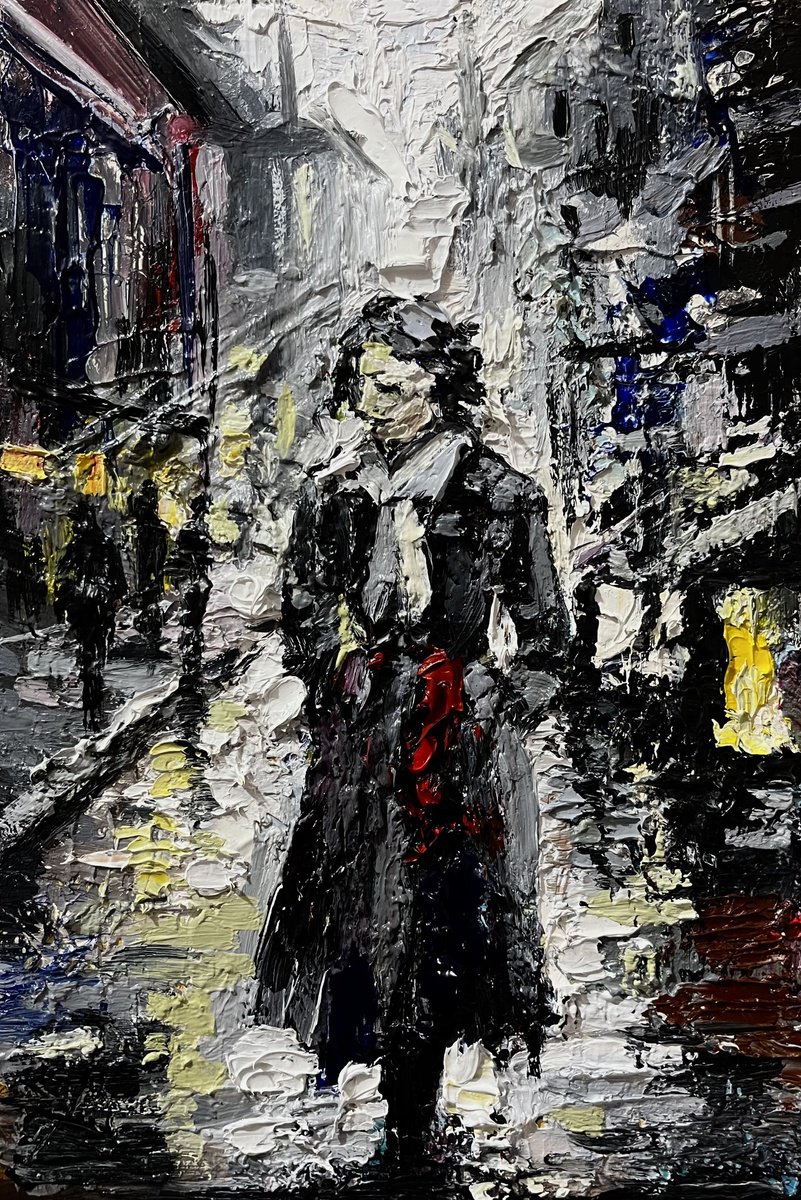 Impressionistic Portrait Oil Painting By Vahe Bagumyan, 8 X 12", Frenchwoman, Original Artwork