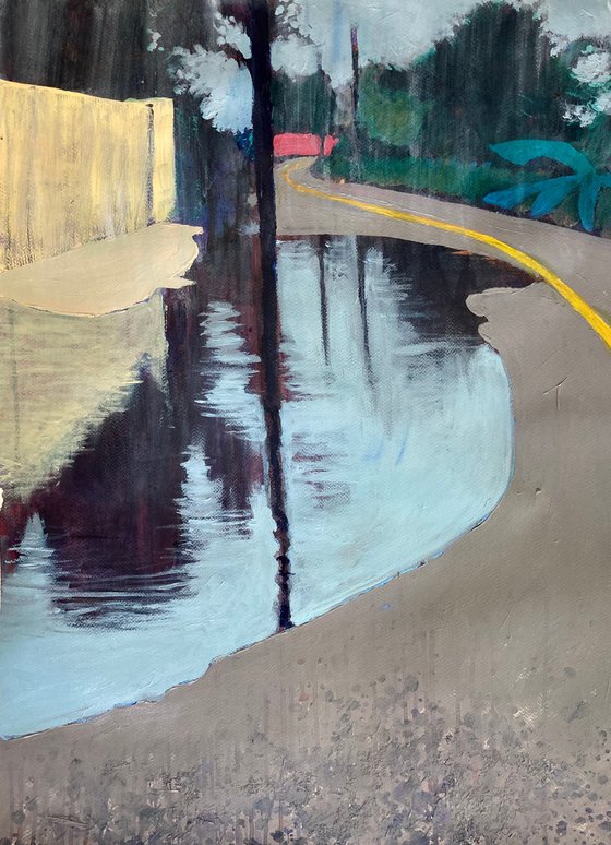 Flooding road