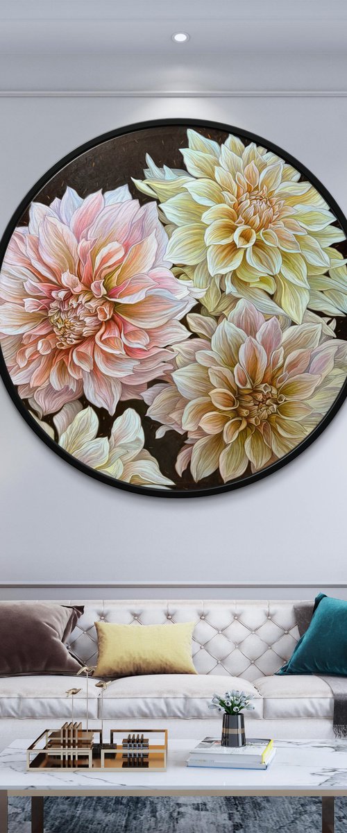 Dahlias Cafe au Light by Elena