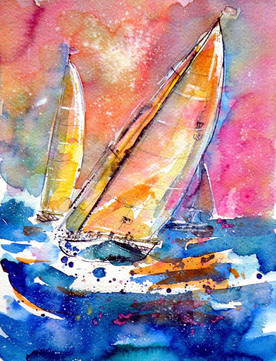 Sailboats together