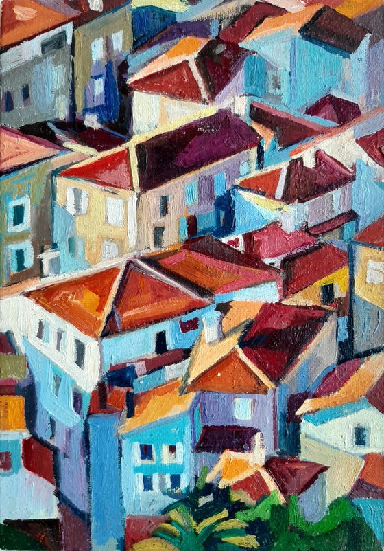 City landscape, miniature