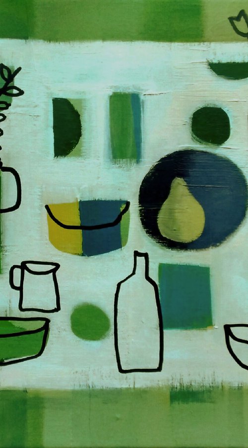 A Green Still Life by Jan Rippingham