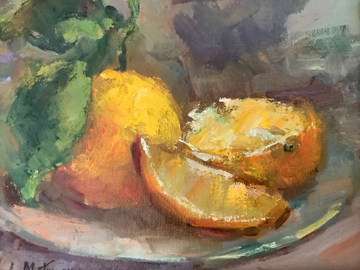 Impressionistic Still Life Oil Painting By Lia Matevosyan Haselton, 13 X 10", Serenade, Original Artwork