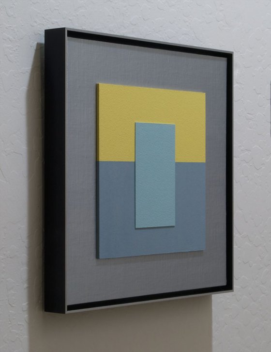 ACQUIESCENCE - Modern 3D Color Field  Painting / Framed