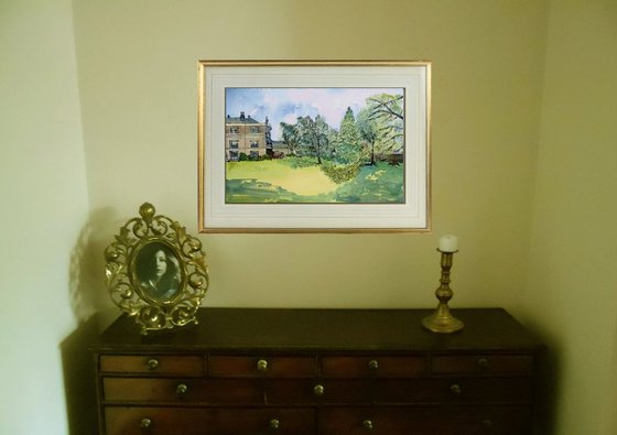 Quex House and Park, Birchington, Kent - An original ink and watercolour painting!