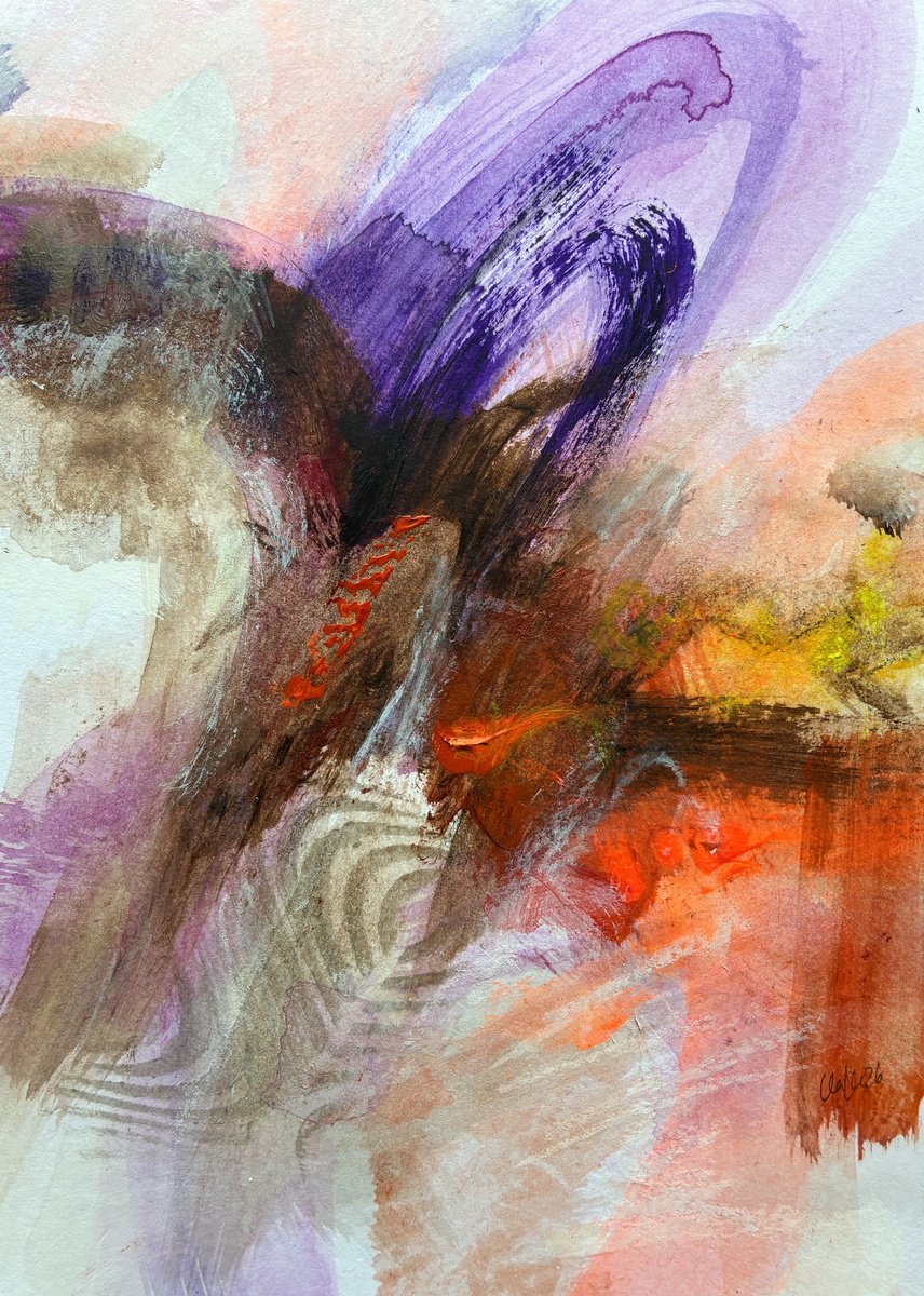 Organic Drawing , Golden Hour Viii By Katja Wittmer, 8 X 11, Artwork For Sale On Artfinder