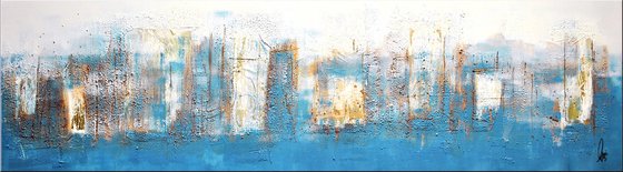 Hidden Windows  - Abstract Art - Acrylic Painting - Canvas Art -  Abstract Painting - Industrial Art