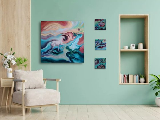 Dream. Tetraptych - 4 paintings