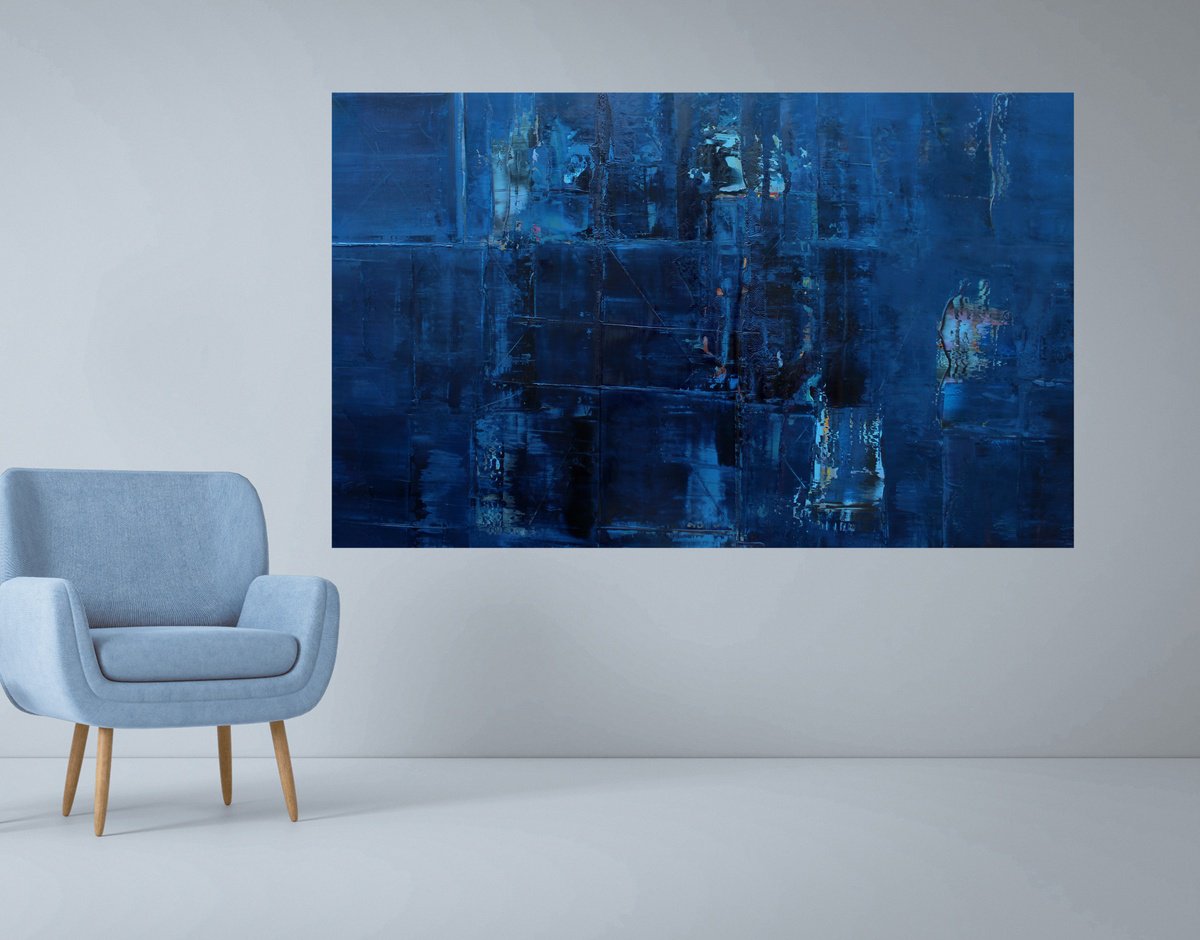 Organic Abstract Oil Painting By Athaang Art, 60 X 36, Abstract-201, Original Artwork