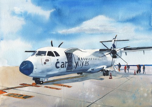 Airplane ATR-72 Canaryfly by Oleksii Iakurin