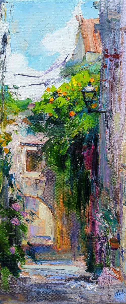 Old street in Italian style by Helen Shukina