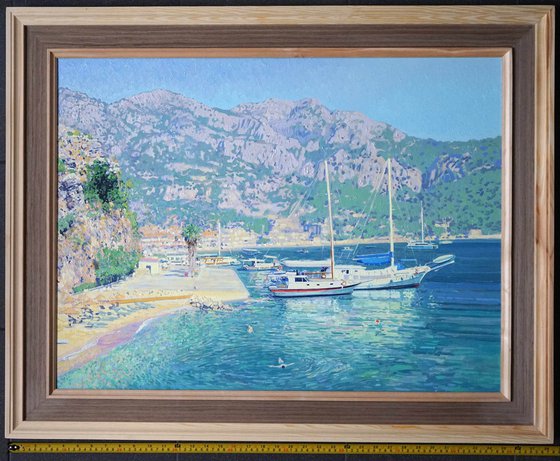 Yachts in the Turunc Koyu harbor