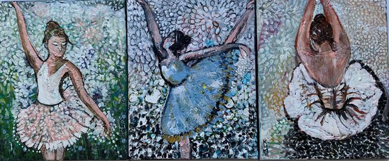 Ballet Art Lovers Gift Ideas For Ballerinas Paintings on Canvas Original Dance Pose Gifts For Her