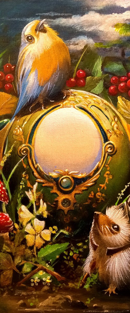 Special guardians - original acrylic on canvas - 33 x 24 cm / 13 x 10 inches by Valentina Toma' aka Zoe Chigi