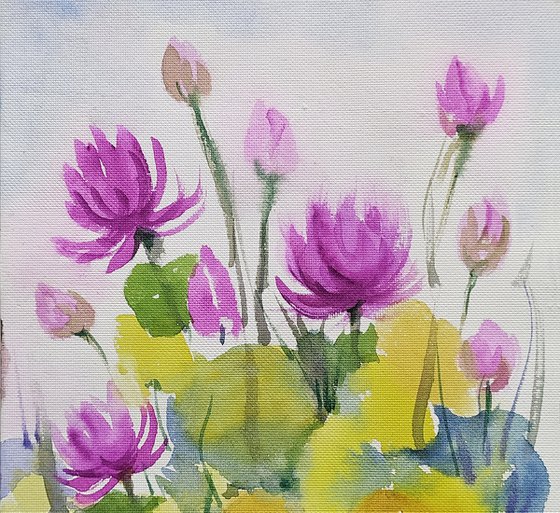 Set of two water lilies
