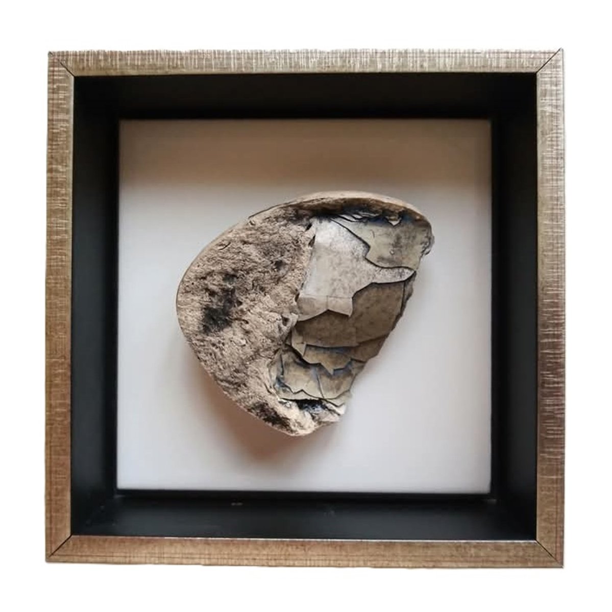 Organic Abstract Clay Sculpture By Rossitza Trendafilova, 5 X 5", "Remnant Of Whisper", Original Artwork