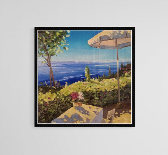 Summer Landscape Painting Coastline Landscape Art