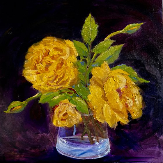 Three Yellow Roses