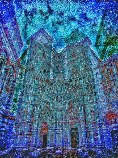 Blue Double Duomo II by Mattia Paoli