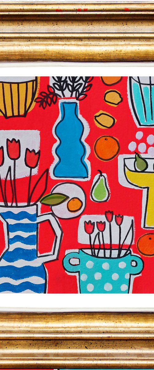 A Red Still Life VIII by Jan Rippingham