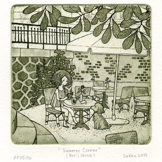 Summer Corner - Paris Sketch