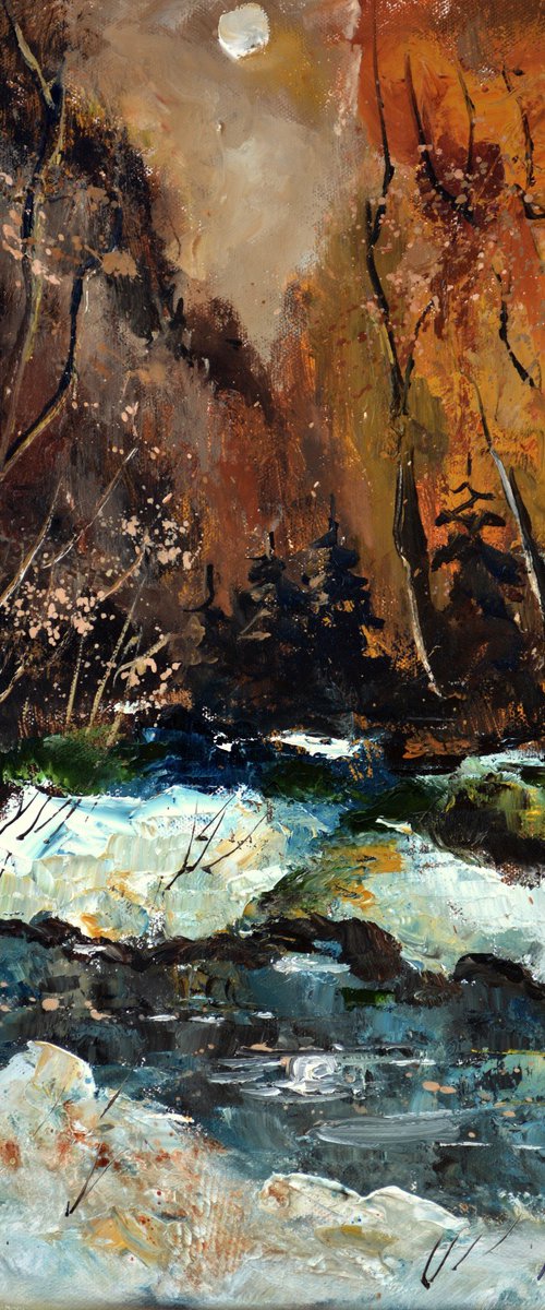 River in winter by Pol Henry Ledent