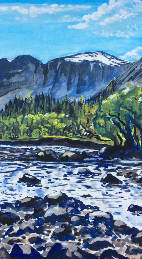 Glen Coe from the Red Squirrel Campsite (Spring) by Lucy Smerdon