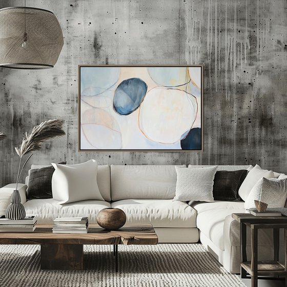 Blue and Neutral Artwork