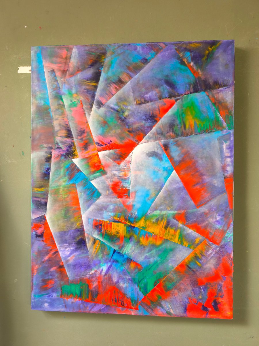 Geometric Oil Painting , Callidit?tis By Giuseppe Pastore, 24 X 31, Artwork For Sale On Artfinder