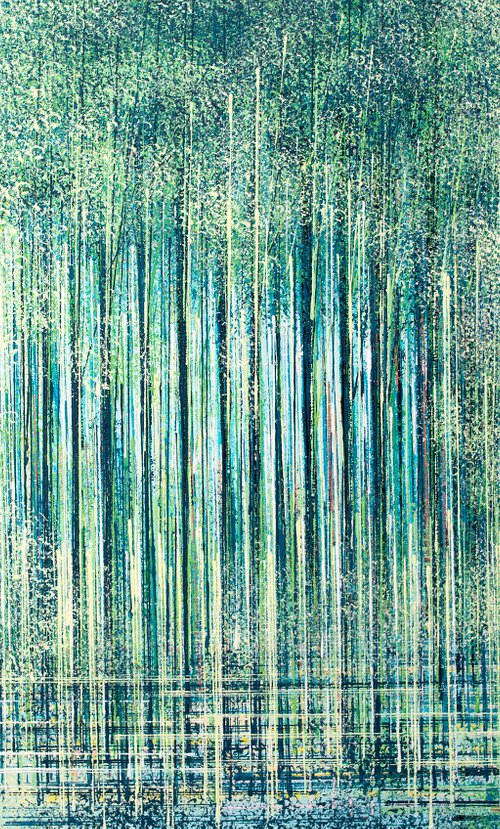Spring Trees In Morning Mist by Marc Todd