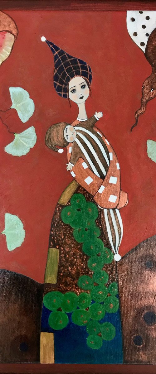 MAIDEN WITH A CHUBBT BABY by Eleanor Gabriel