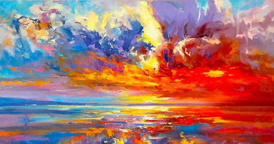 Abstract morning seascape