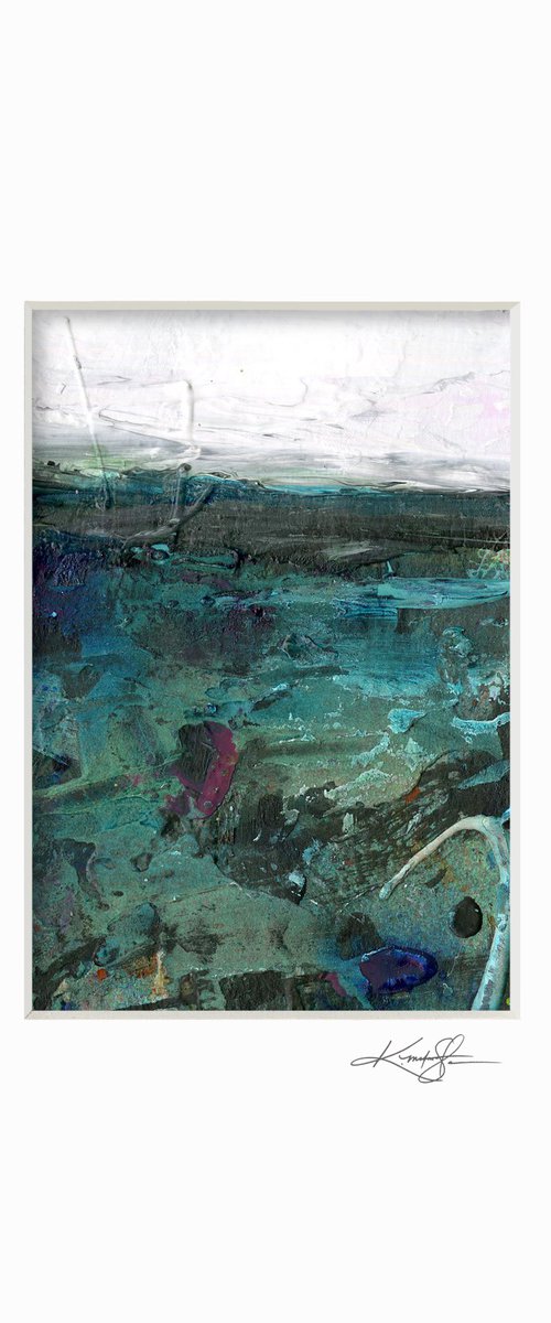 Mystical Land 460 - Small Textural Landscape painting by Kathy Morton Stanion by Kathy Morton Stanion