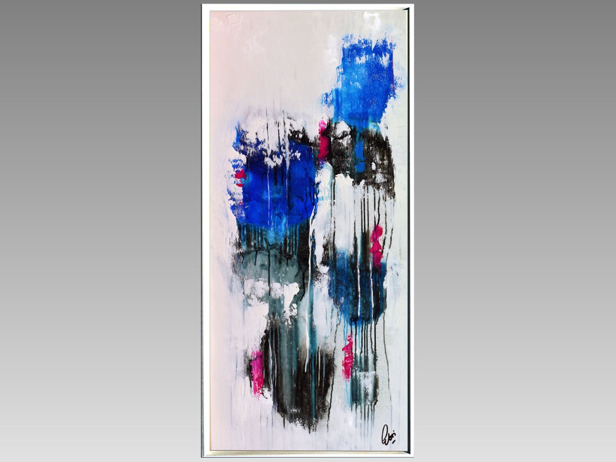 Cheerfulness - abstract acrylic painting, canvas wall art, framed modern art by Edelgard Schroer