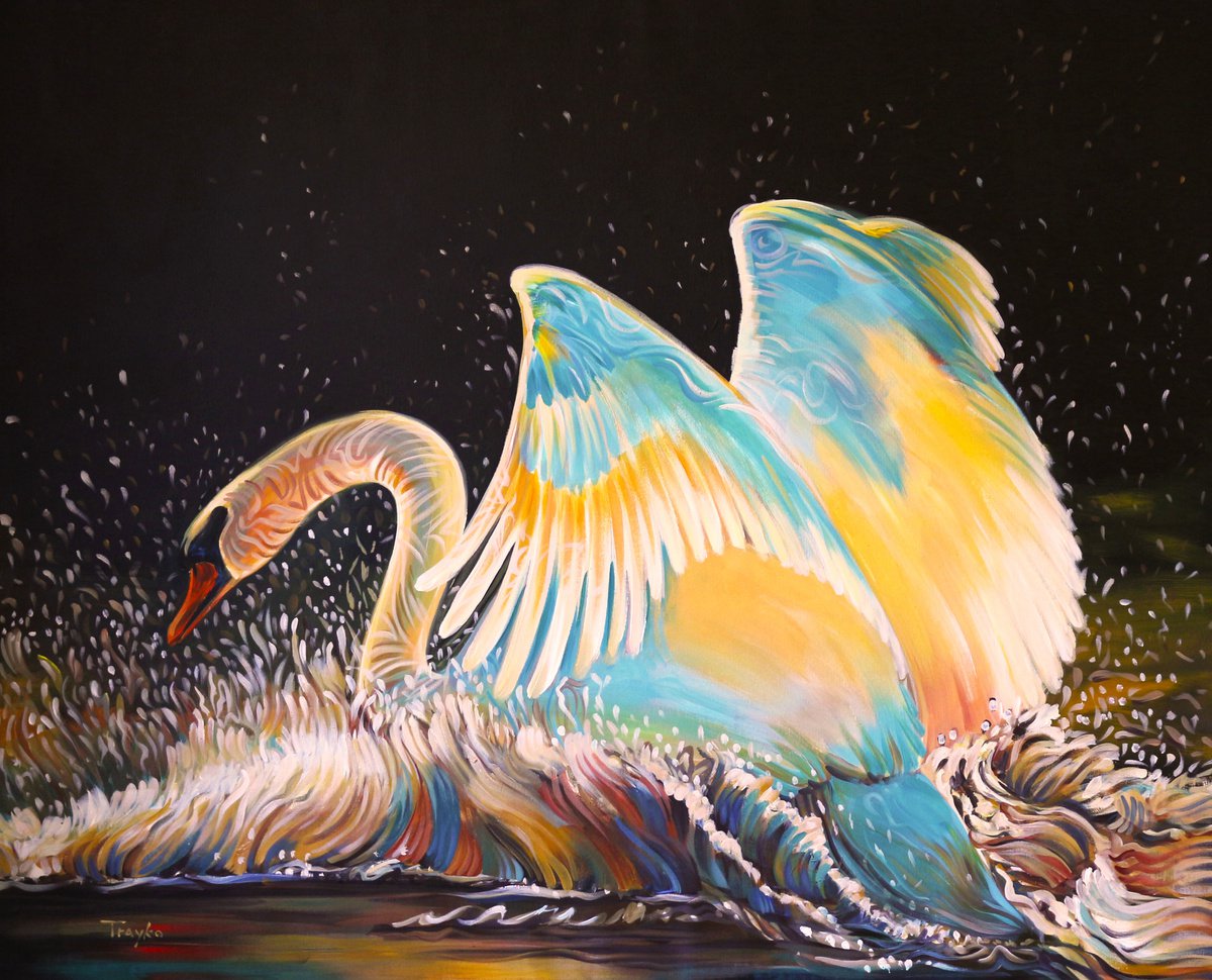 Magical bird |Swan | Flight by Trayko Popov