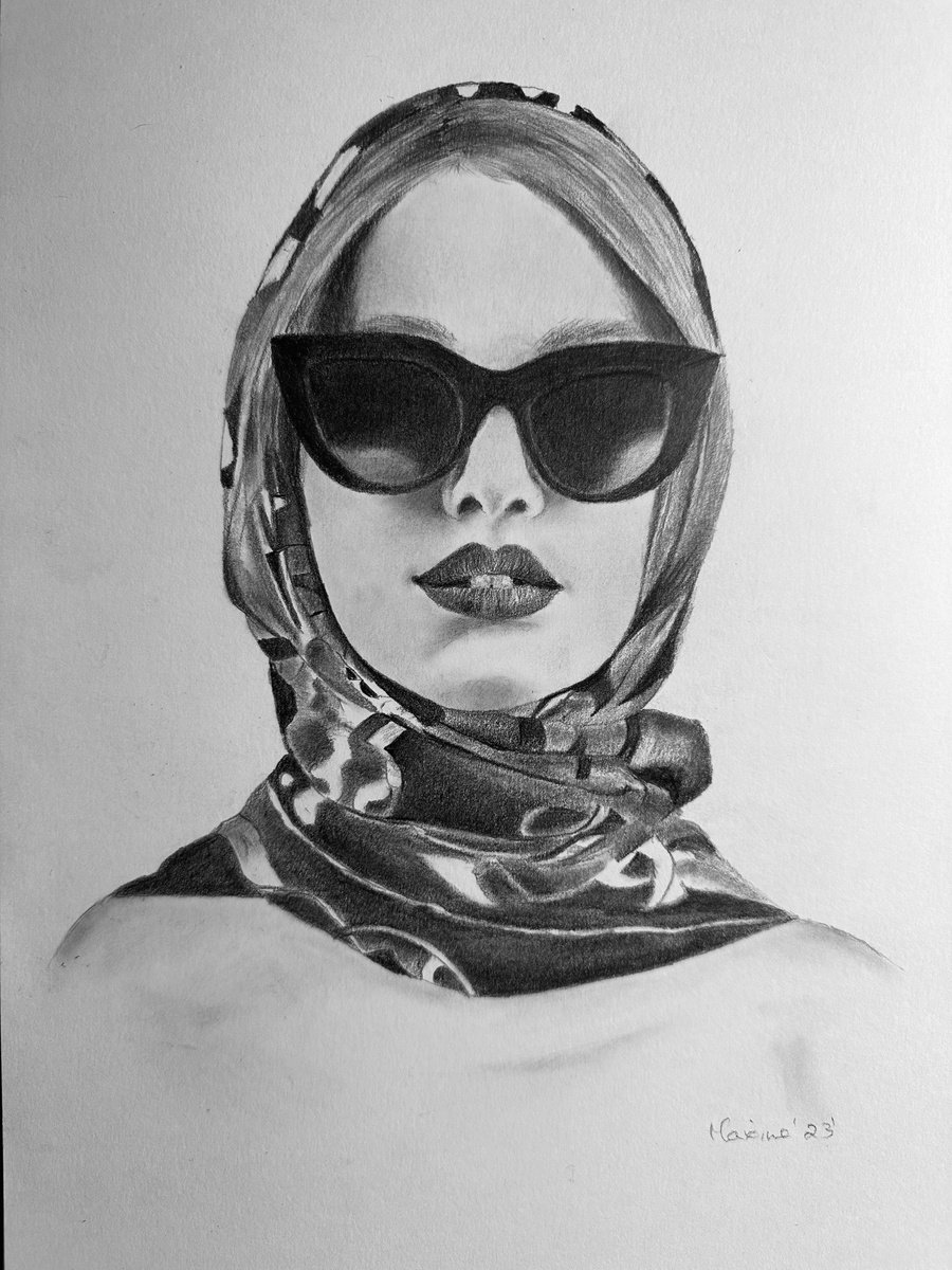 Lady in a scarf by Maxine Taylor
