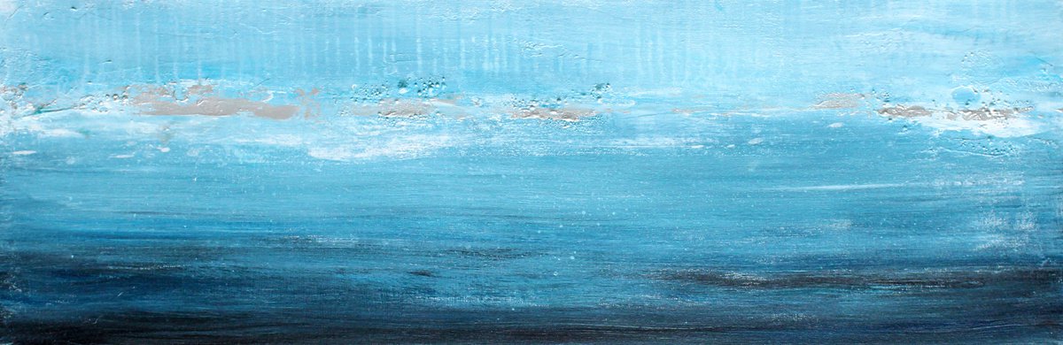 Sinking Back Into the Ocean II 36x12 by Laura Spring