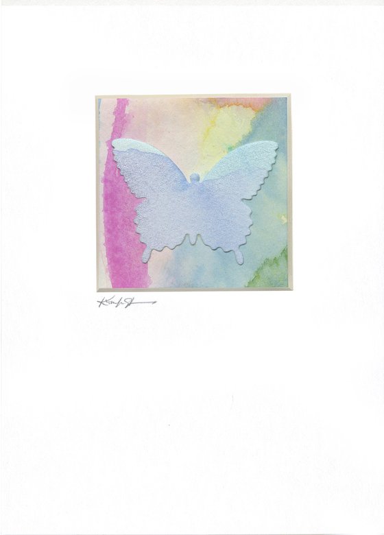 Butterfly Collage Collection 2 - 2 Minimalist Collages by Kathy Morton Stanion