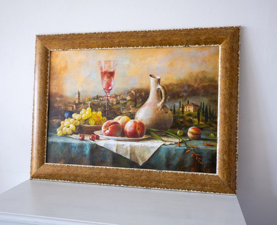 Repast With A Landscape In The Background