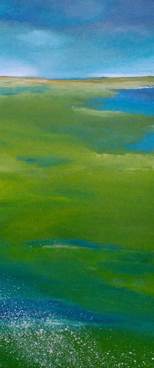 The sea touching the coast (September) by Nelly van Nieuwenhuijzen