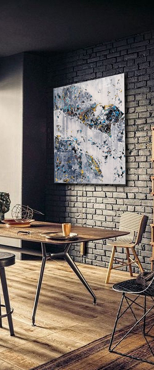 120x100cm. / Abstract painting / Abstract 2245 by Alex Senchenko