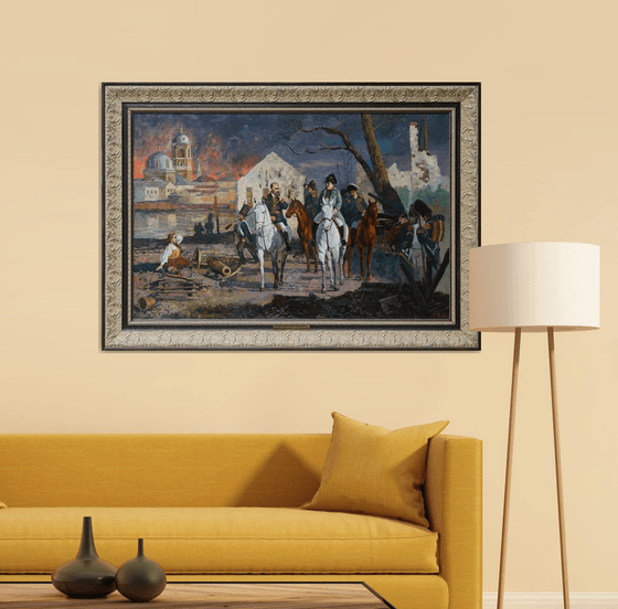 Napoleon was in burning Moscow