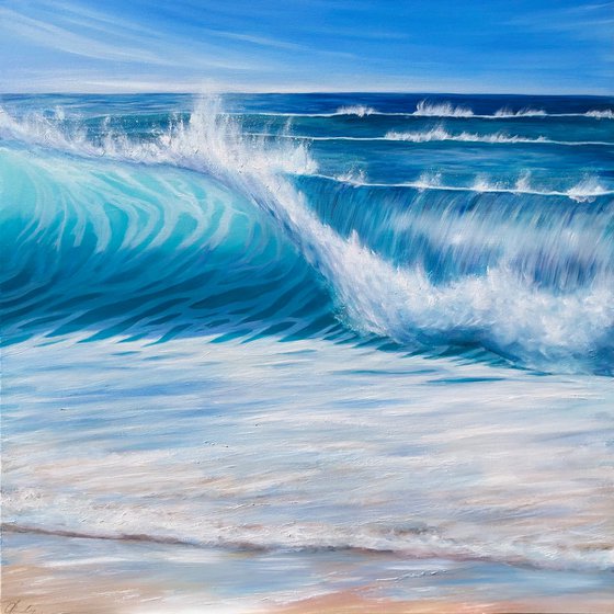 Turquoise Wave Cresting