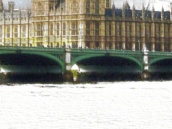 Trocitos de cielo, puente de Westminster 2/XL large original artwork